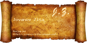 Jovanov Zita névjegykártya